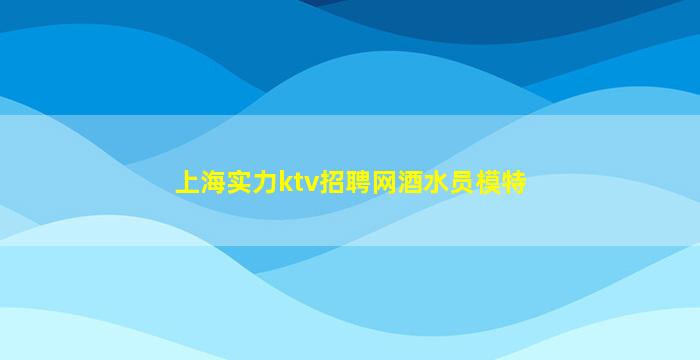上海实力ktv招聘网酒水员模特